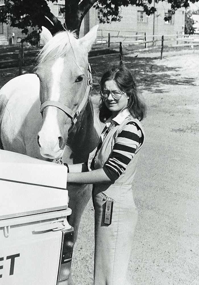 Runkle was the only female vet at the Derby in 1981.